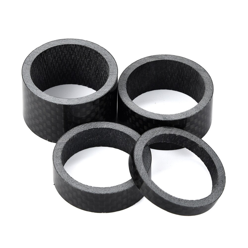 Bicycle Stem Spacer 1/8inch Carbon Fiber Bike Mtb Headset Stem 5/10/15/20mm Washer Spacer Set Kit Accessories Washer Spacer Set: Default Title