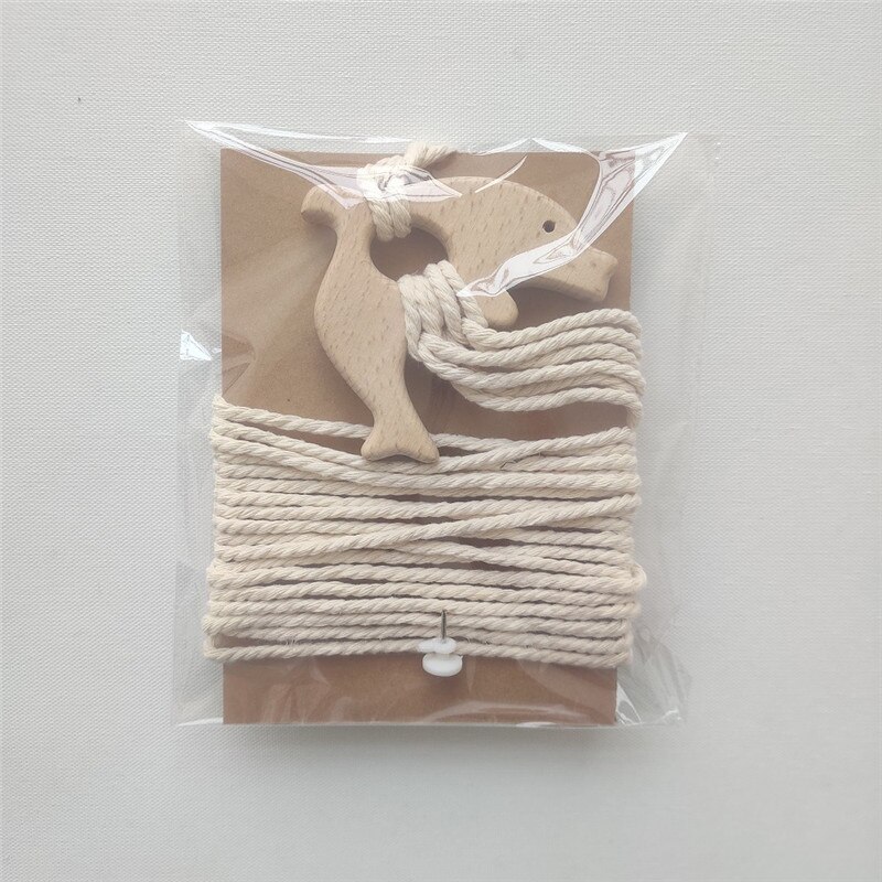 Ins Nordic Houten Baby Haar Clips Houder Katoen Touw Kids Meisjes Haarspeld Opslag Riem Foto Organizer Strip Muur Opknoping Ornament: Dolphin