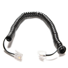 30cm longo cabo de telefone endireitar 2m microfone receptor linha rj22 4p4c conector fio de cobre telefone volume curva handset cabo