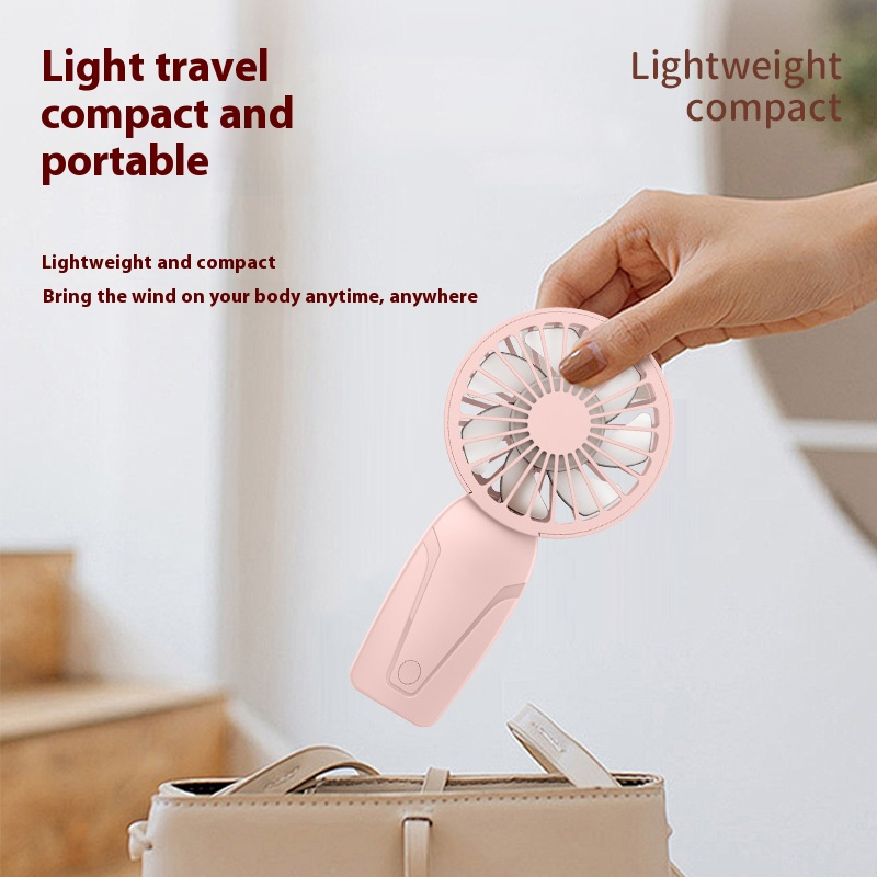 Portable Handheld Small Fan ABS Lightweight Cute Appearance USB Rechargeable Mini Fan For On Go Cooling Portable Mini Pocket Fan