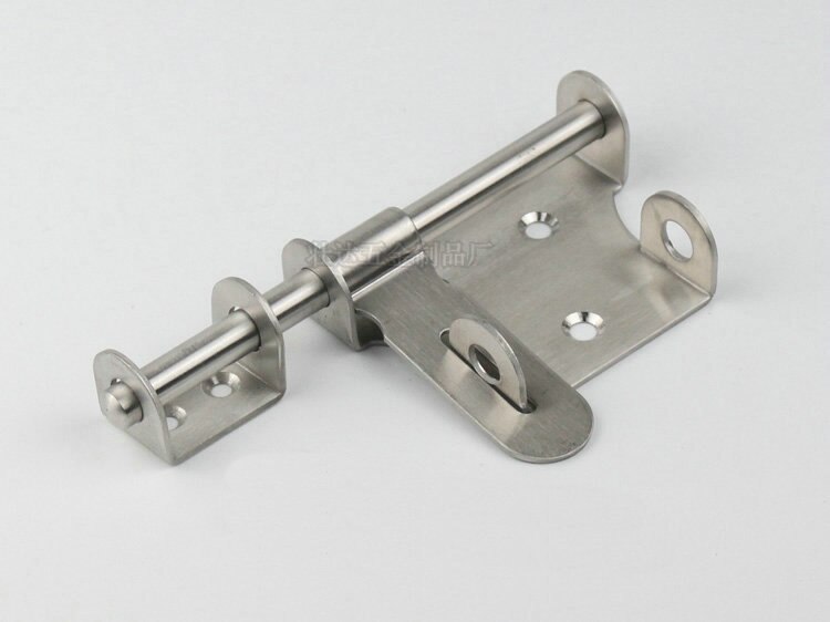 Boulon en acier inoxydable | Avec trou de cadenas, à installer sur Surface droite ou gauche, pour porte de sécurité, pour porte en bois