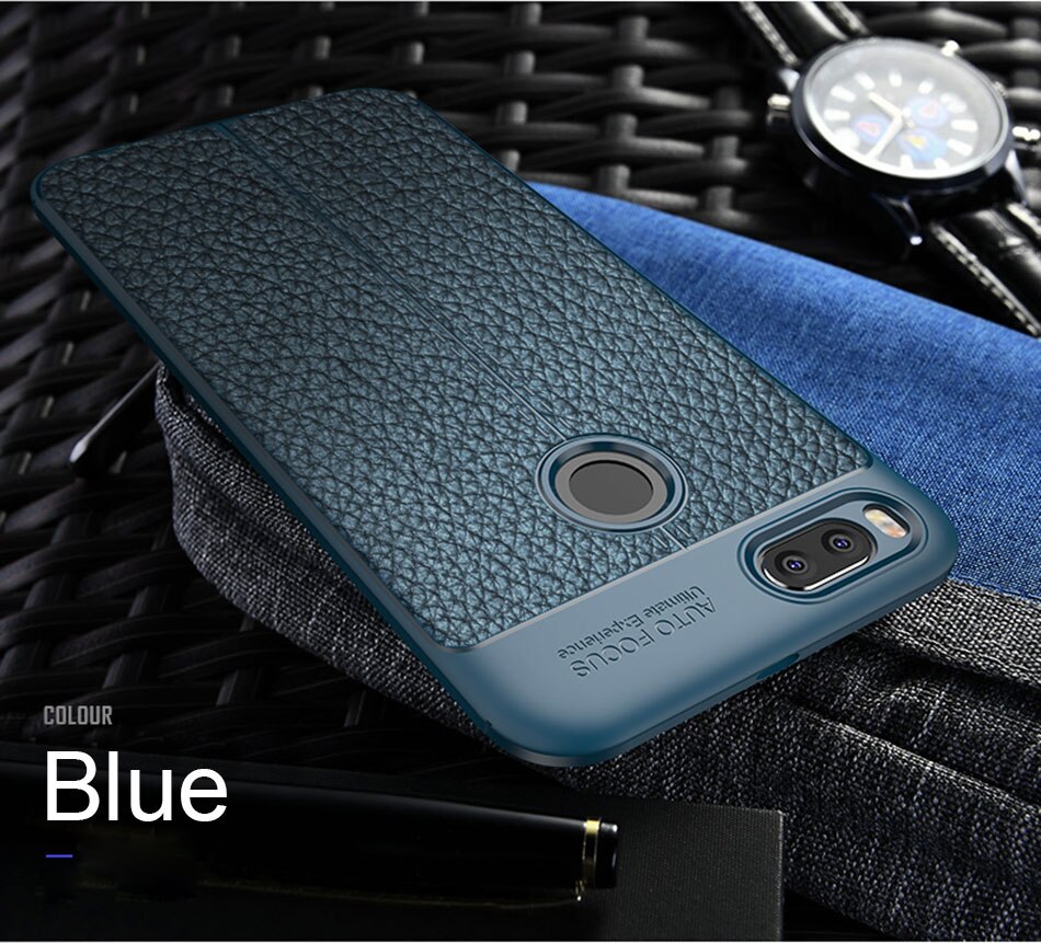 Funda de teléfono ultrafina de TPU suave de lujo para Xiaomi mi A1 funda trasera a prueba de golpes para Xiaomi mi 5X fundas de silicona mate Coque: For MI A1 / Blue