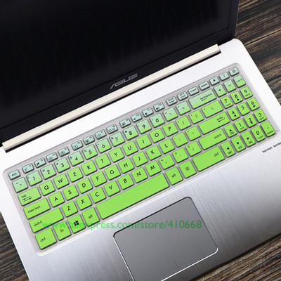 15.6 inch Laptop Keyboard Cover Skin For Asus VivoBook Pro 15 N580 N580G N580GD N580VD M580VD M580 NX580VD YX570ZD YX570ud YX570: Gradual green
