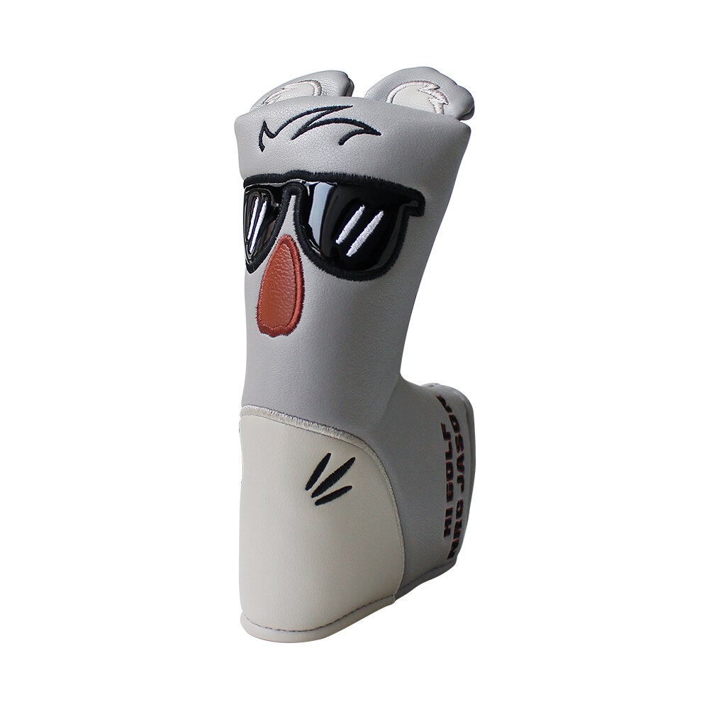 golf Headcover koala Stlye osłona główki kija golfowego dla kierowcy farwater hybrydowy miotacz PU skórzany ochraniacz: For Blade Putter