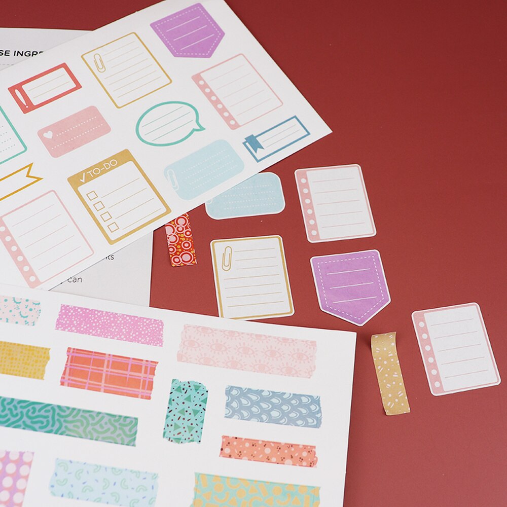12/18/30PCS Planner Paper Stickers Tab DIY Diary Bullet Journal Scrapbooking Label Decoration Stickers For Notebooks Stationery