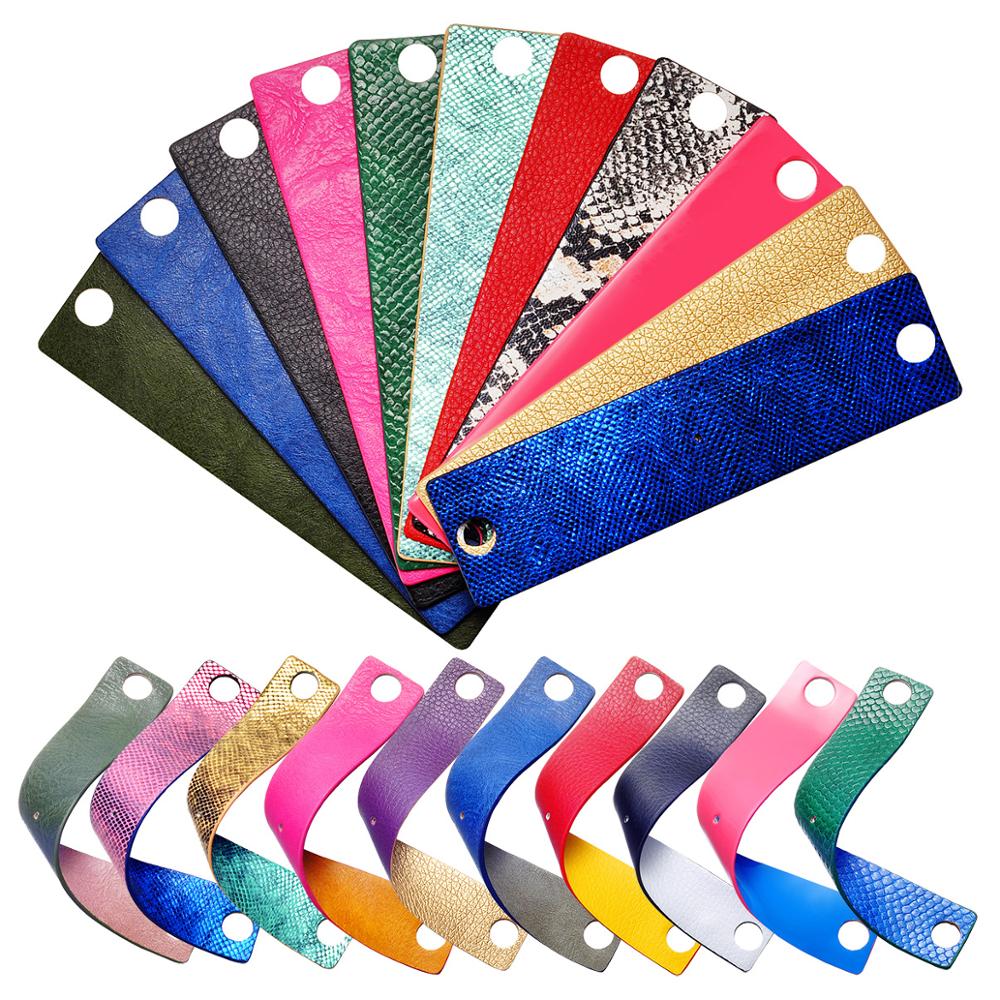 Rosa ouro manguito pulseira de couro do plutônio oco para fora ímã botão pulseira georgettes jóias indianas pulseiras amor pulseiras pulseiras: 4CM Random 10pcs