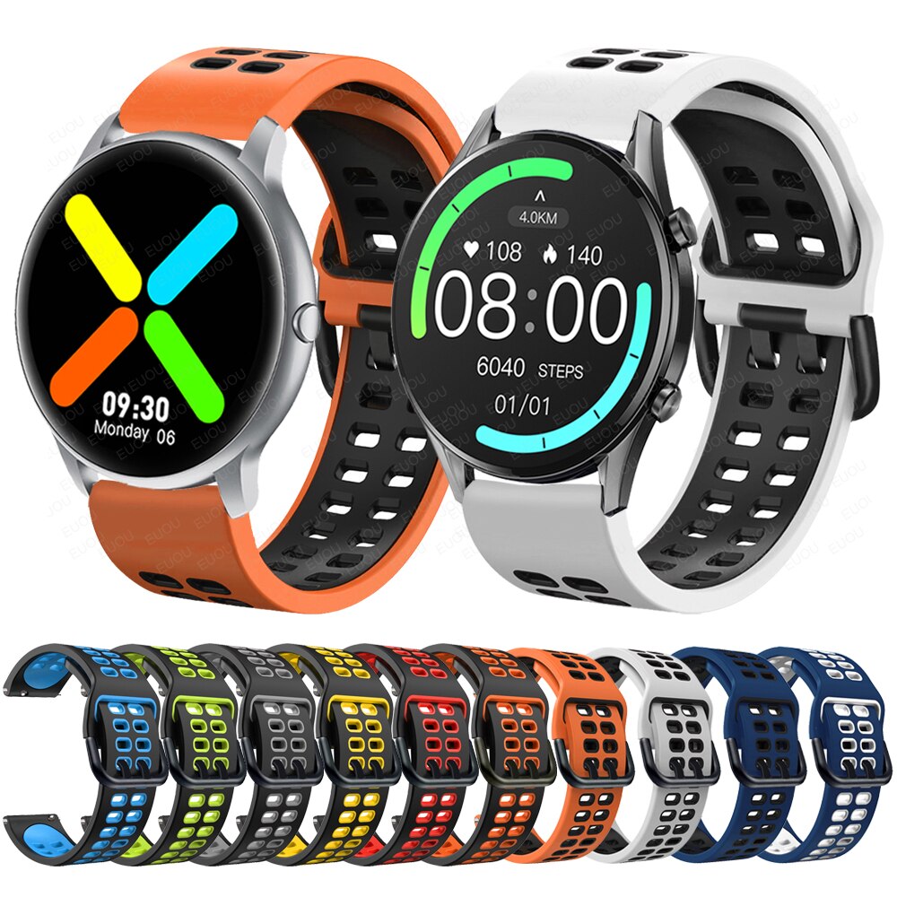 Easyfit pasek do zegarka do paska IMILAB W12 / KW66 pasek do zegarka Sport silikonowy wymiana paska od zegarka akcesoria do nadgarstków