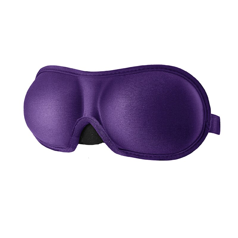 Eye Mask for Sleeping 3D Contoured Cup Blindfold Concave Molded Night Sleep Mask Block Out Light With Women Men Travel Eyepatch: 1pc Purple