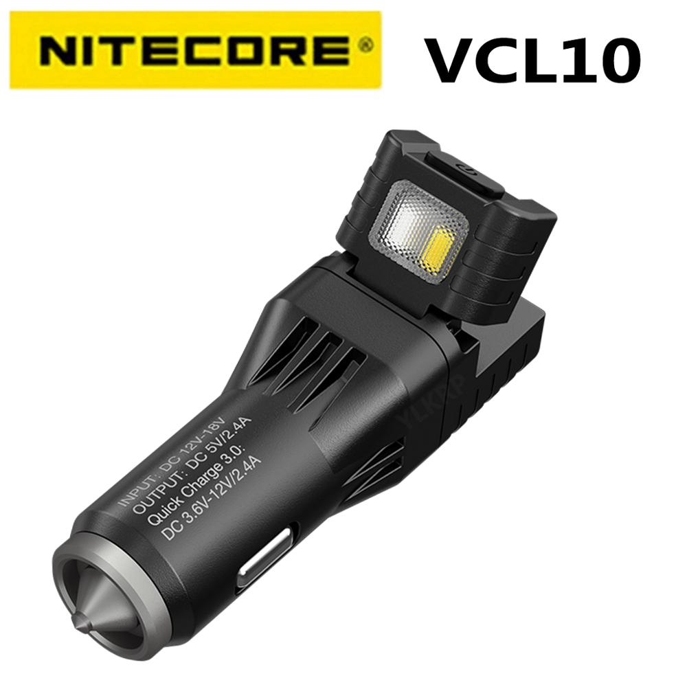 Nitecore VCL10 Multifunctionele Alle-In-een Voertuig Gadget /QC3.0 Voertuig Lader/Glas Breaker/Noodverlichting/Waarschuwingslampje