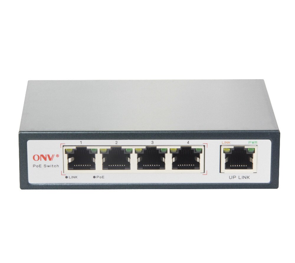 5 Port Switch, 4 Port AT PoE Ports and One Ethernet Uplink 1.6Gbps IEEE802.3at(30W)