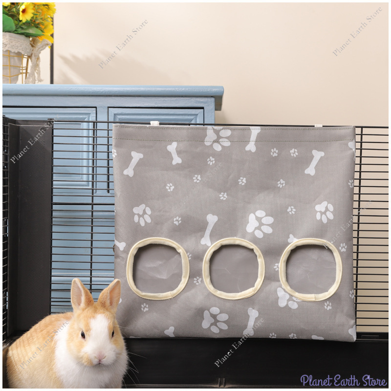 2/3 Gaten Opknoping Hooizak voor Bunny Cavia Kleine Dieren Feeder Konijn Voedsel Dispensers Tas Huisdier Voeden Tas Rack Kooi Gereedschap