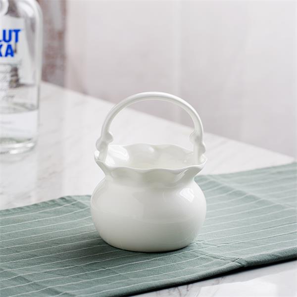 Ægte porcelænstand til spisepinde, vintage, skeholder, søde køkkenudstyr, antik fuglekeramik dekoration: -en