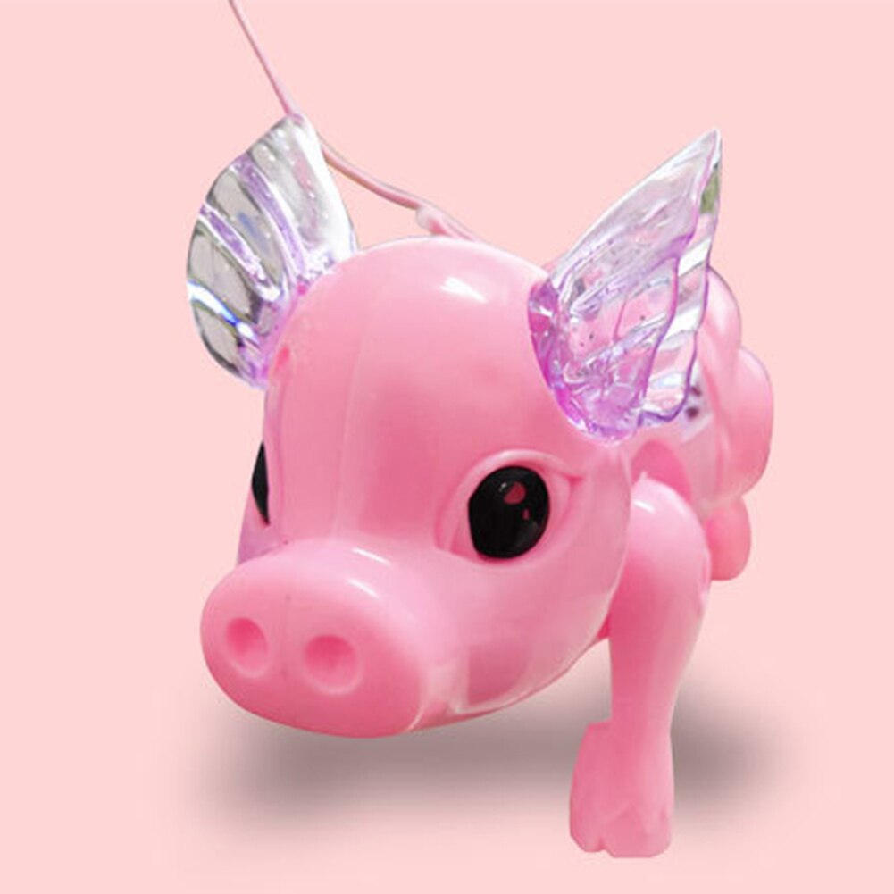 Electric LED Lighting Musical Pig Animal with Leash Walking Xmas Toy Kids Educational Toys for Children