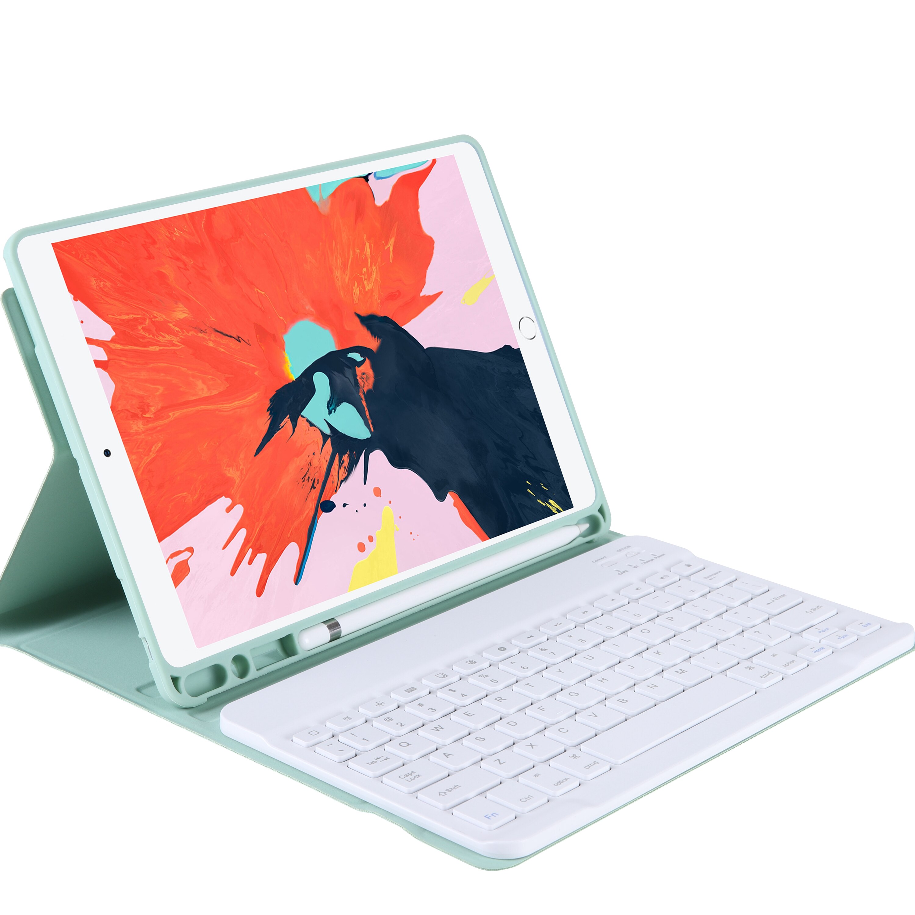 Ultra-Slim Bluetooth Keyboard Case for ipad 10.2 Wireless Keyboard Cover Funda Pencil Slot case for Apple ipad Pro10.2