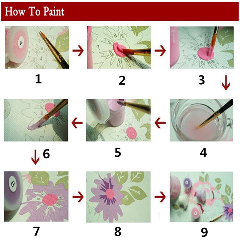 Painting by Numbers for Adults Beginner DIY Kits on Canvas without Frame 40x50cm @M23