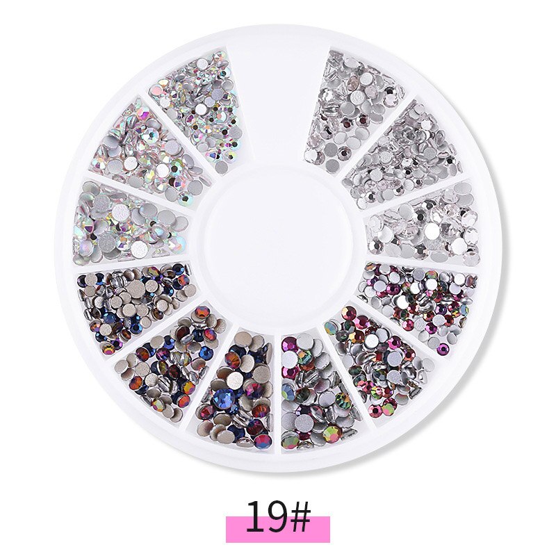 Gemengde Kleur Nagel Steen Ab Kleur Strass Onregelmatige Kralen Manicure Nail Art Decoraties Kristallen In Wiel 3D Nail Accessoires: F609-19
