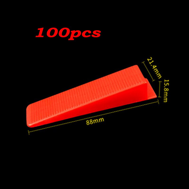 100pcs Wedges Plastic Ceramic Tile Leveling System Tiling Floor Wall Carrelage Spacers Locator Leveler Level Construction Tool