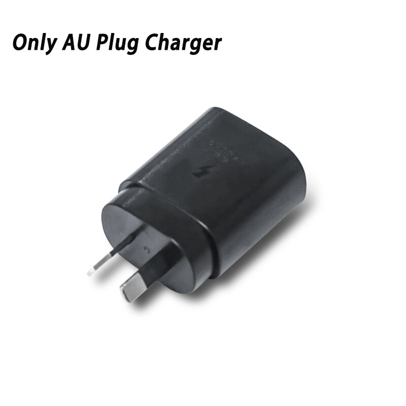 Pro Samsung S21 Ultra Ladegerät PD 25W Adapter Typ C Chargeur Pro Galaxis M62 S21+ S20 FE 5G Telefon USB C Ladegerät EU uns UK AU Stecker: AU Schwarz