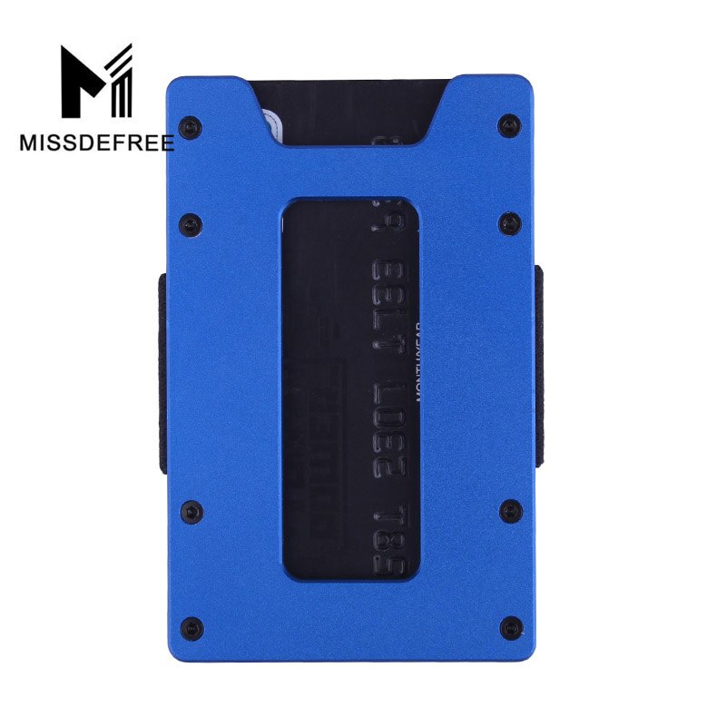 Minimalist Carbon Fiber Slim Wallet for Men & Women Slim Front Pocket Wallet & Credit Card Holder RFID Blocking: Blue