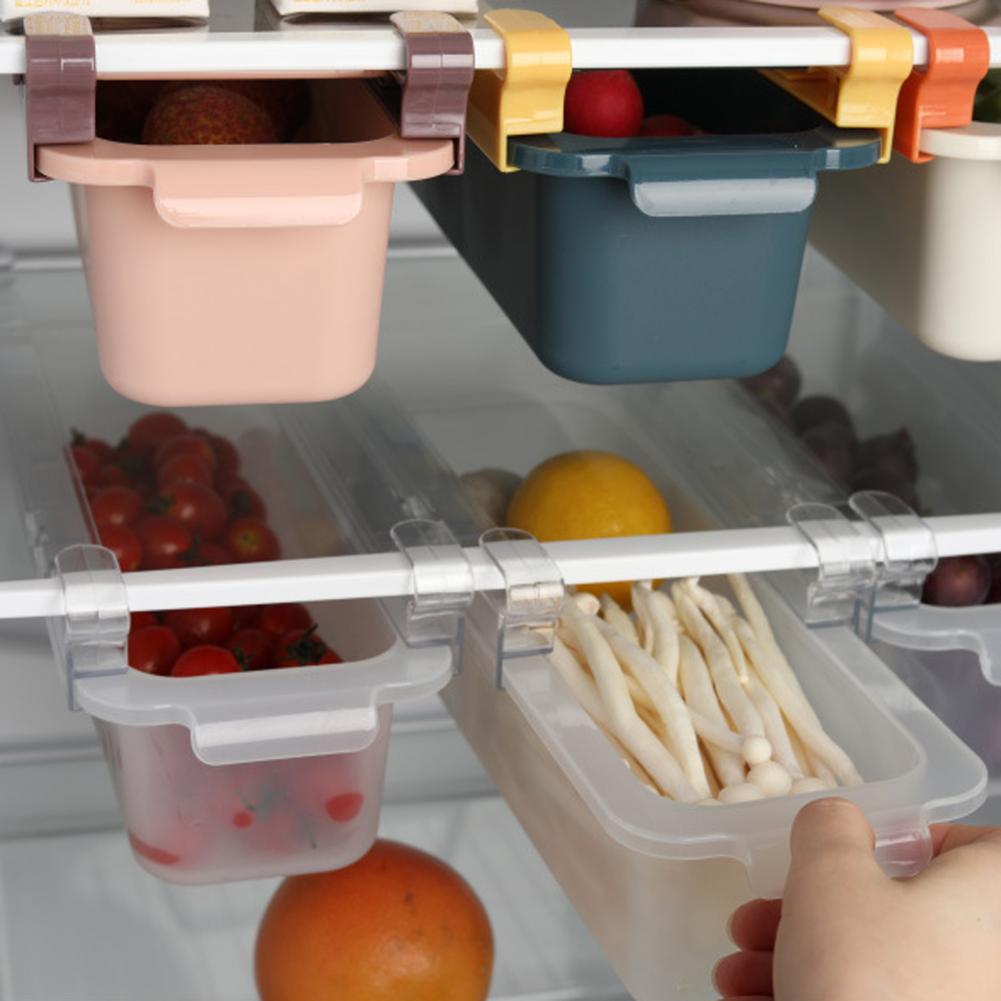Plastic Fridge Drawer	Holder Pull-out Refrigerator Shelf Large Capacity Pullable Refrigerator Storage Box	for Kitchen