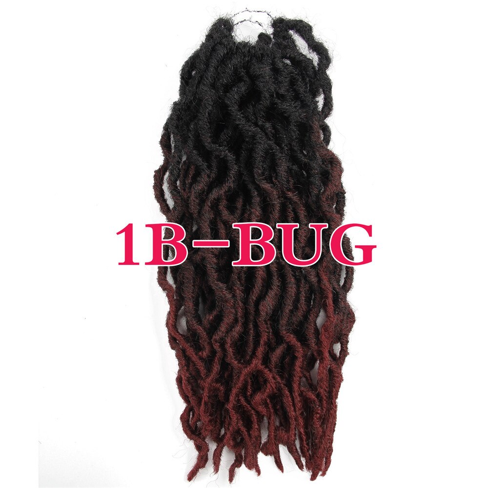 Faux Locs Gehaakte Haar Krullend Dreadlocks Haar Extensions 18 Wortel/packet Gehaakte Krullend Haar Synthetische Faux Locs Haar Stuk: #5