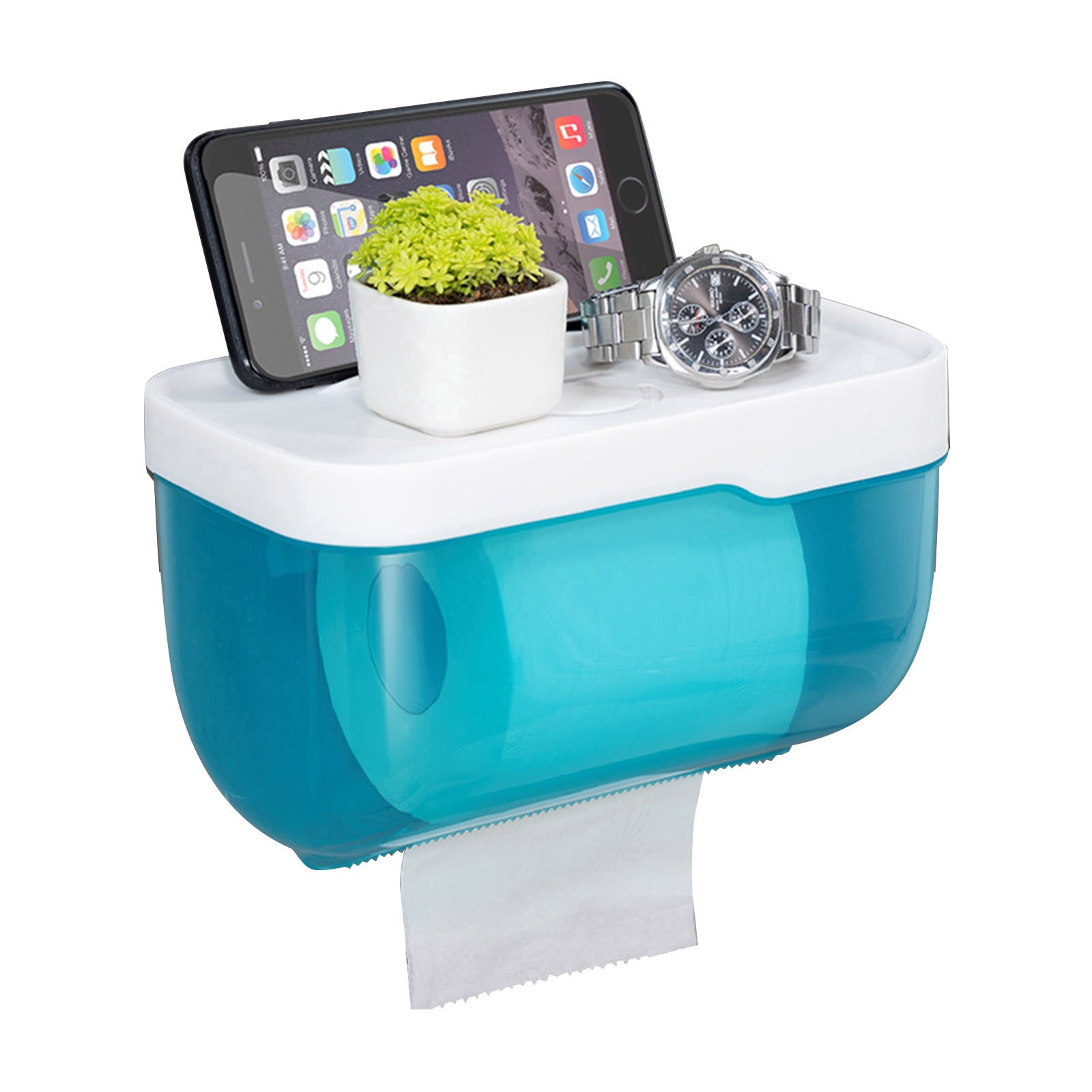 Wc Tissue Box Wasserdicht Loch-Freies Wc Badezimmer Tissue Rack Wc Sanitär Pumpen Wc Papier Box Lagerung Rack TUE88