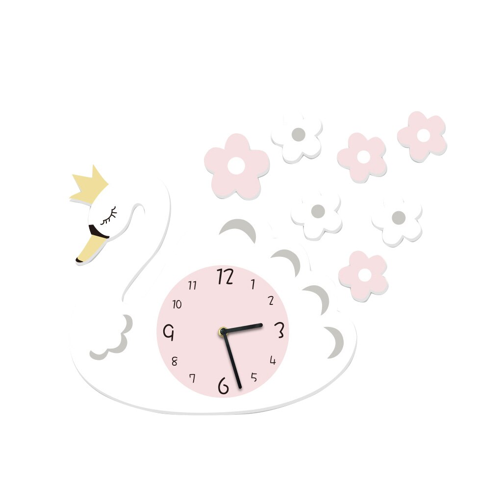 Cartoon Wall Clock Set Home Children Bedroom Living Room Silent Clock Kindergarten Bedroom Background Home Decoration: NO.4