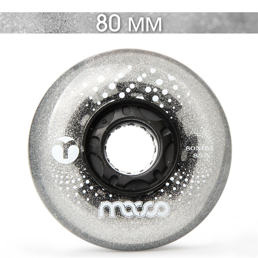 JCXYL EV Flash Inline-Skate Räder 8er-Set - Leuchtende PU Rollen 72-80mm