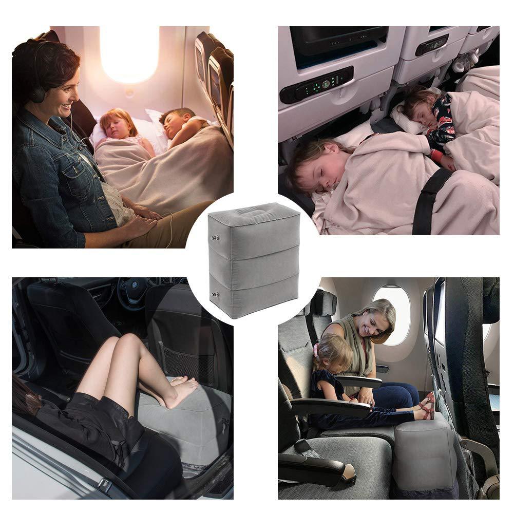 De los 30 niños vuelo dormir almohada reposapiés descansando almohada avión coche autobús almohada inflable de viaje de pie resto almohada pie Pad