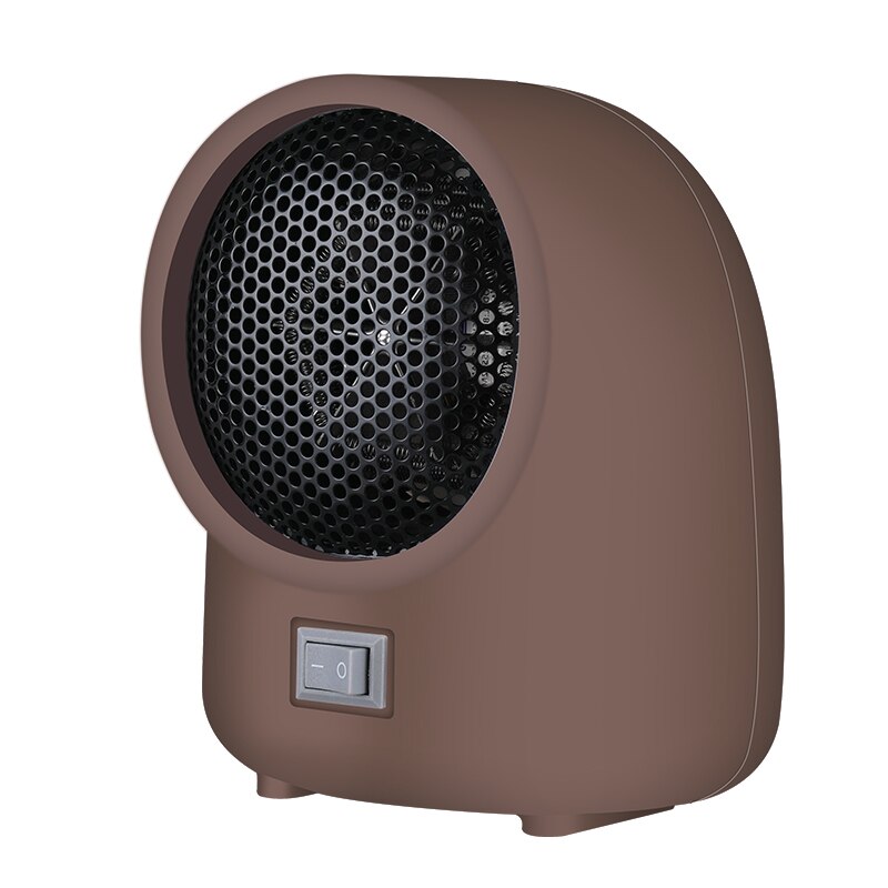 Draagbare Elektrische Kachel Ventilator Huishoudelijke Indoor Kachel Draagbare Mini Desktop Air Heater Winter Kachel Ventilator Elektrische Kachel: Chocolade