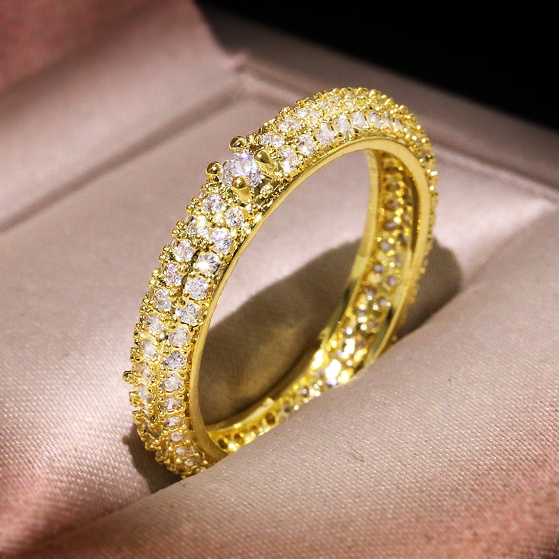 Shiny Echt 925 Stempel Ringe für Frauen Klassische AAA CZ Silber Hochzeit Ring mit Stempel Weibliche Schmuck Anel