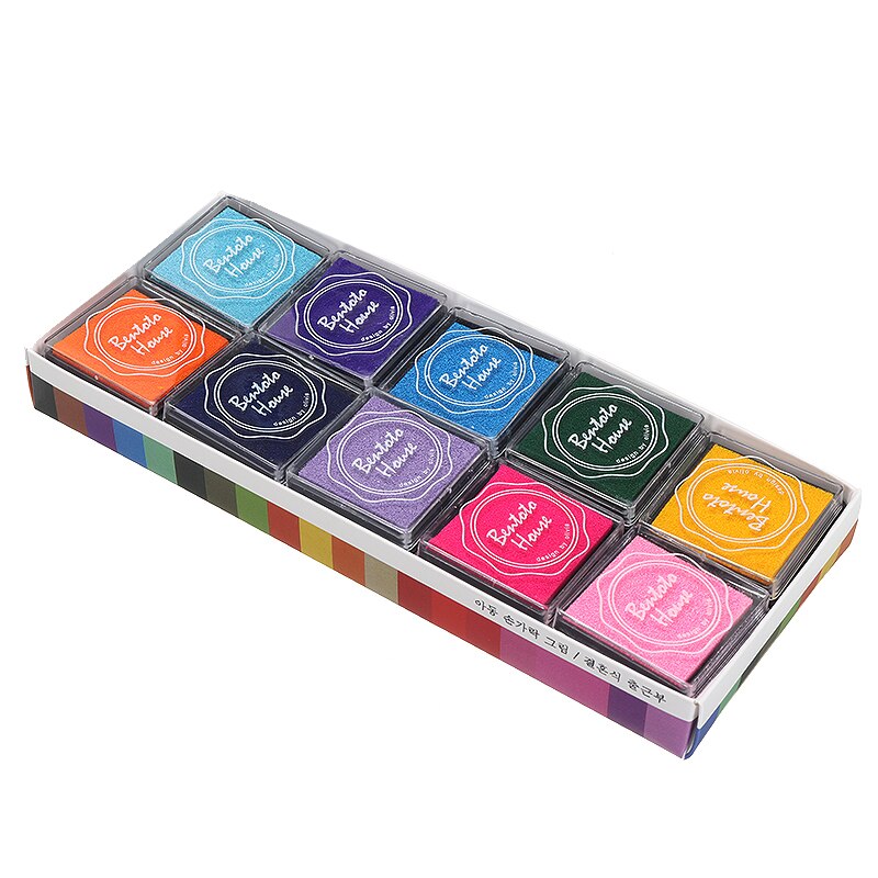 20pcs Colorful Giant Paint Ink Pads Scrapbooking Kids Finger Painting Craft School Supplies For Finger Print Art