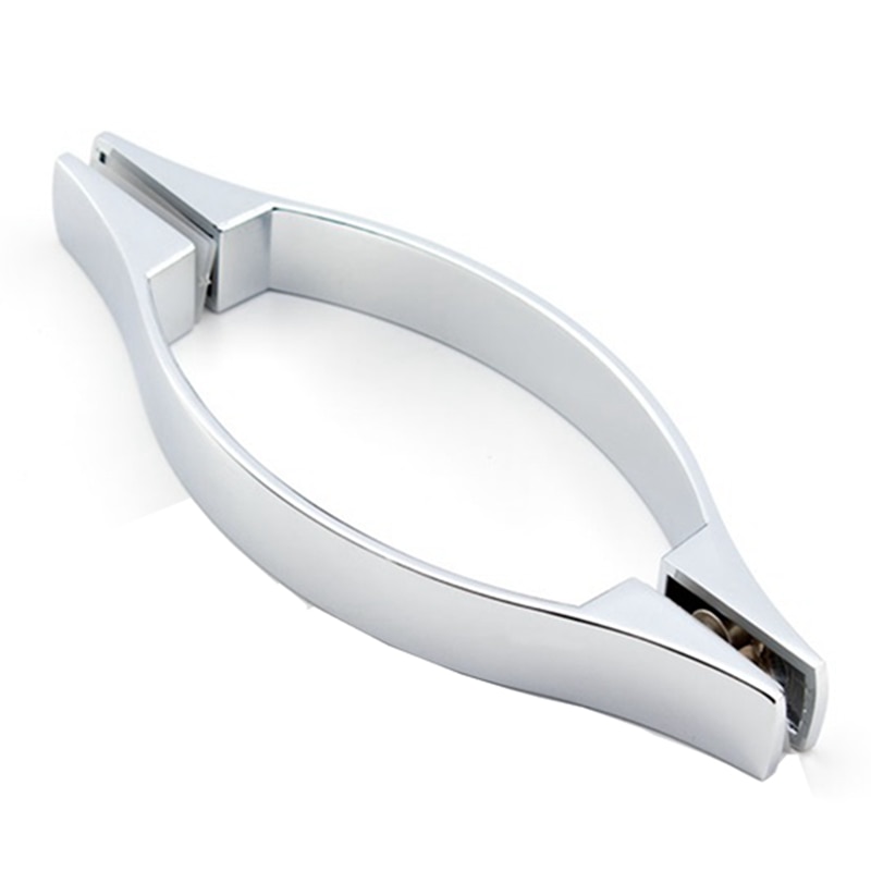 Shower Room Bathroom Sliding Glass Door Handle Shift Door Back to Back Handle Alloy Bilateral Shower Door Handle 145mm Chrome