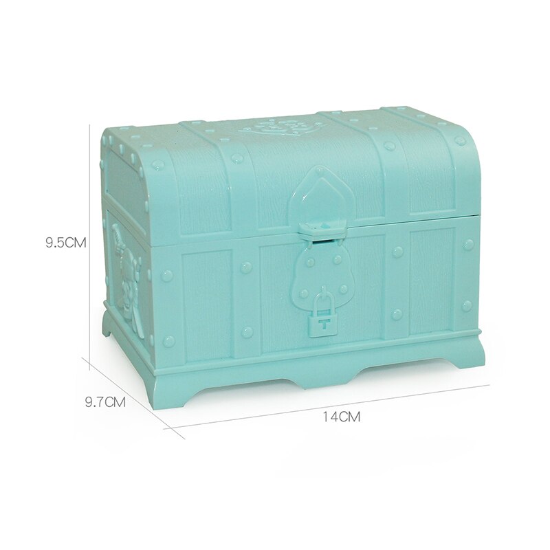 Doldoly Piraat Schatkist Doos Sieraden Opbergdoos Case Home Decoratieve Slaapkamer Opslag Speelgoed Box Party Gunsten Props: marca blue