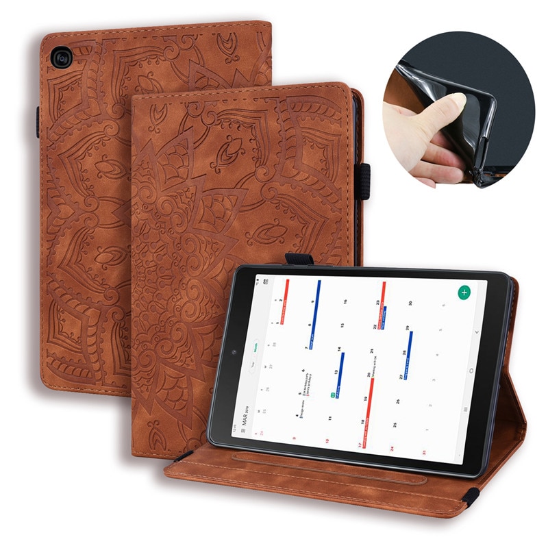 Coque voor samsung galaxy tab  s5e hoesje  t720 t725 reliëf leren portemonnee tablethoes funda voor galaxy tab  s5e hoesje 10.5 "