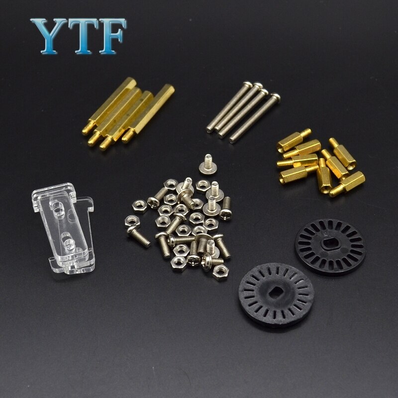 2WD Mini Round Double-Deck Smart Robot Car Chassis DIY Kit Tracing Strong Magnetic Motor Car rt-4