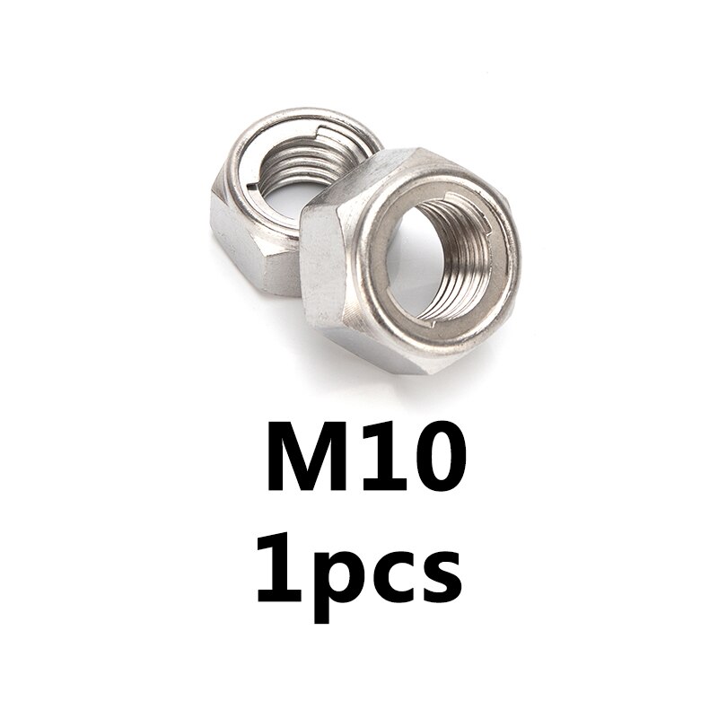 304 Stainless Steel Hex Lock Nut Self-locking Locknut Hexagon Head Locking Nut M3 M4 M5 M6 M8 M10 M12: ZSLM10x1