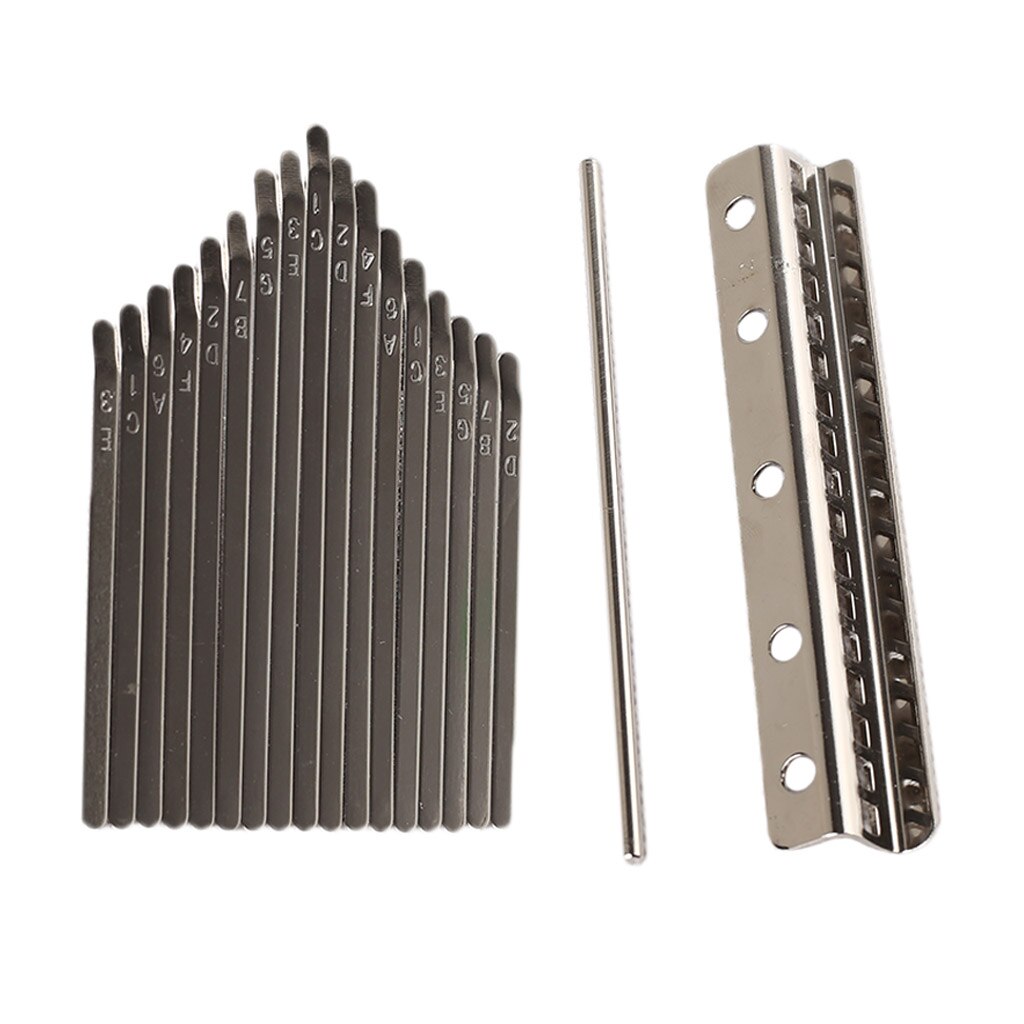 17 clés Kalimba fabrication de clés en acier et pont pour doigt pouce Piano Percussion Kalimba touches de remplacement