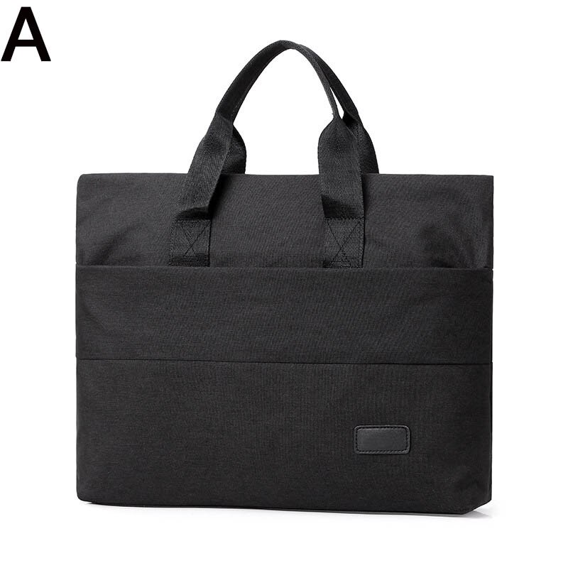 13 Inch Portable Notebook Macbook Laptop Bag Unisex Handbag Cross-section Business Briefcase Computer Bag Laptop Protective Case: Black