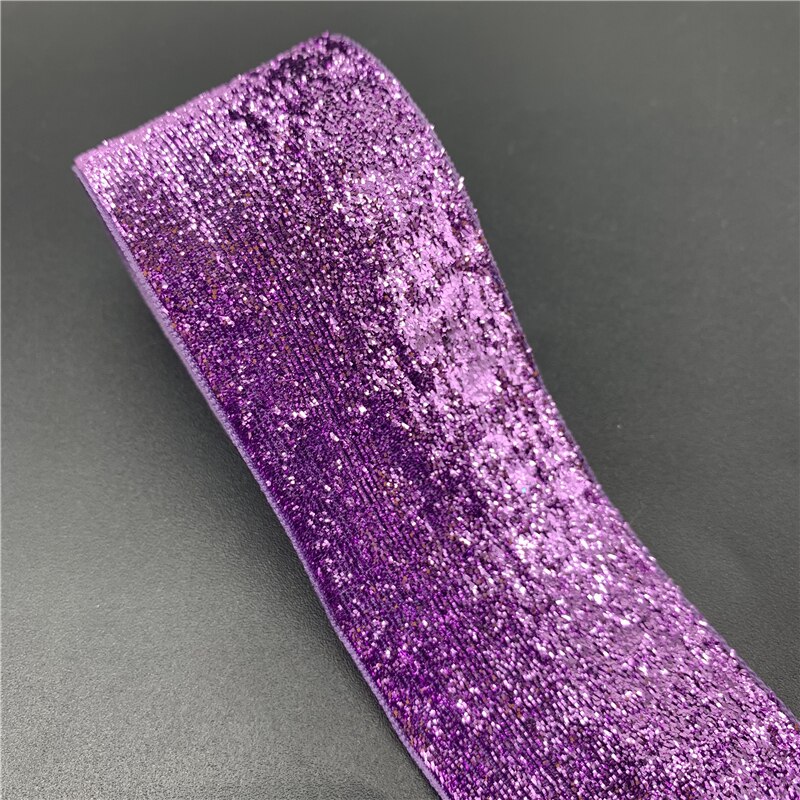 3 yards/parti 38mm glimmer fløjl bånd håndlavet bryllup fest dekoration bånd til indpakning gør-det-selv-hår systof: 09