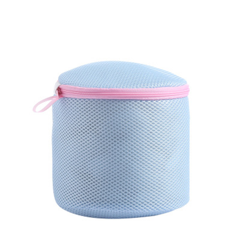 Beautiful Color Laundry Bags For Bra Underwear Lingerie Washing Machine Household Aid Kits Mesh Net Bag For Protecting Bras: Blue Cylinder
