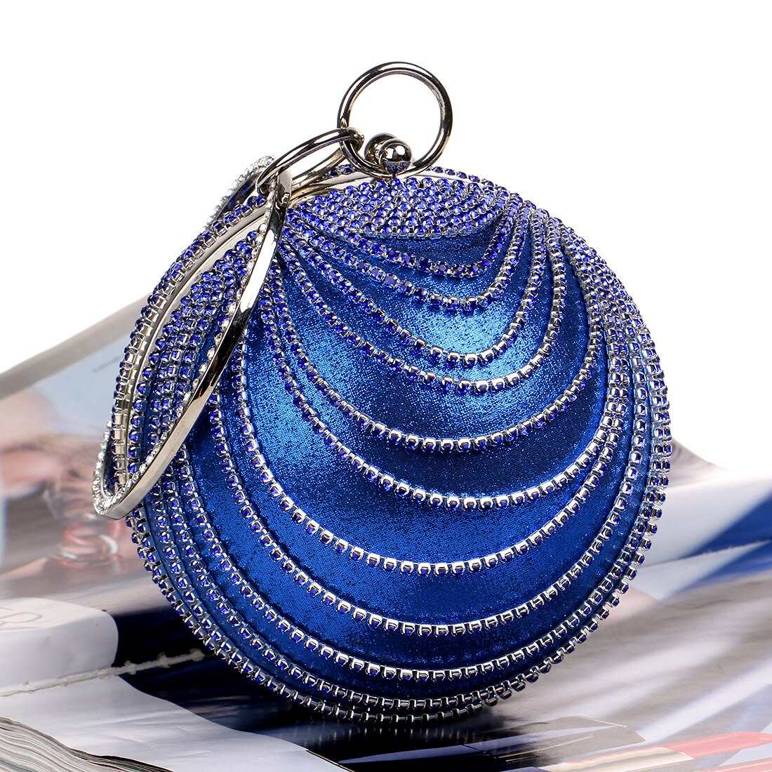 Diamants de luxe or mariage bracelets circulaires embrayage sacs à main sacs de soirée sacs à bandoulière pour les femmes: 2