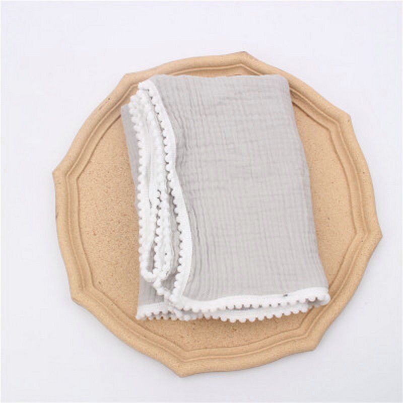 Baby Blanket Newborn photography Children's Cotton Muslin Wrap Sleeping Items Receiving Blankets Baby Stuff for Newborns: Light gray