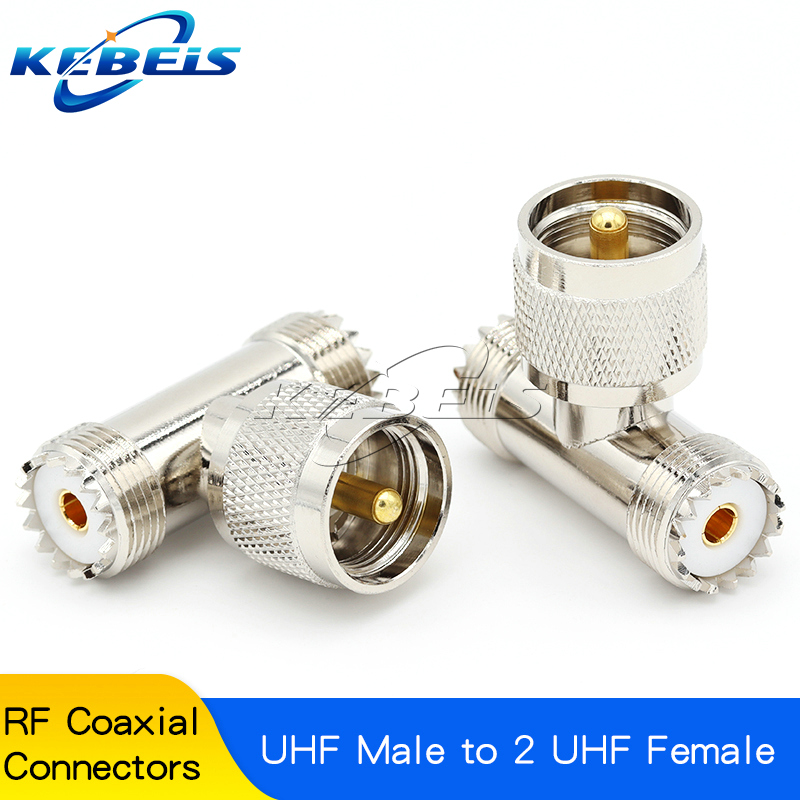 UHF PL259 Male To SO239 Female Right Angle Adapter – RF Coaxial Connector, 90-Degree, New