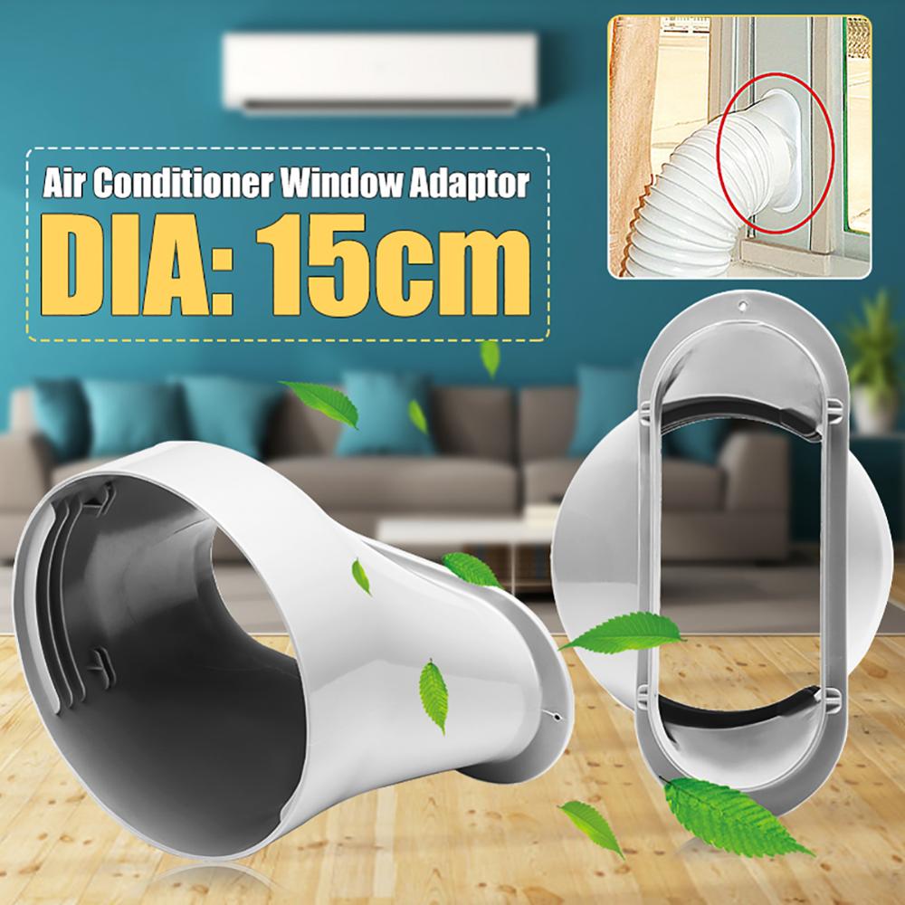 Placa de Kit de deslizamiento de ventana, adaptador de ventana de 6 pulgadas para aire acondicionado portátil, 2 uds.
