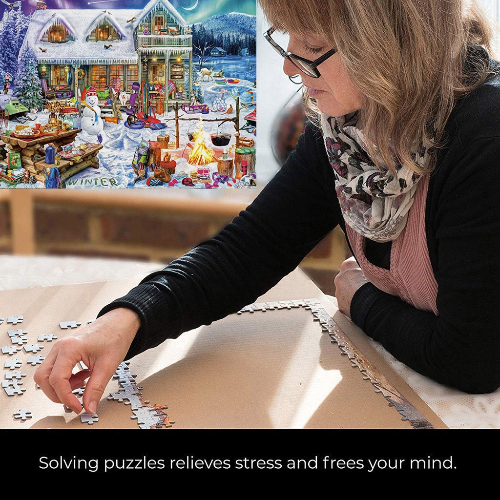 Christmas Theme Jigsaw Puzzles 1000 Piece Adult PuzzlePaper Assembling Puzzle Early Educational Toys For Children Birthday