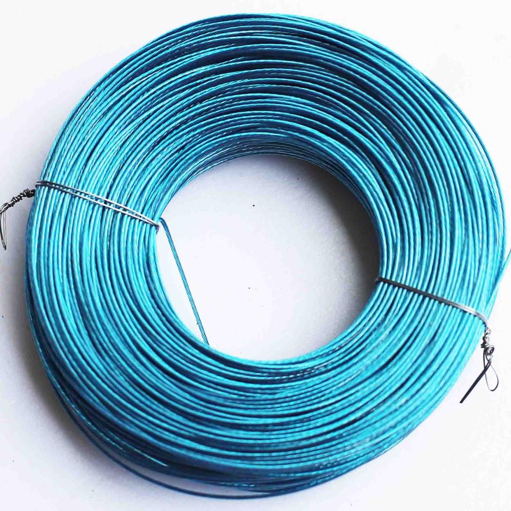 Un rollo de alambre de cobre aislado de goma de 7 hebras, diámetro de 0,6mm 60m por bobina, apto para sellado de metros: Azul