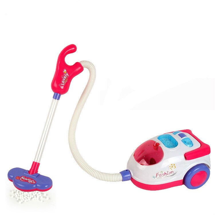 Funny Electric Vacuum Cleaner Toy Pretend Play Toy Kids Housekeeping Cleaning Trolley Play Set Clean Up Cart kids cleaning toys