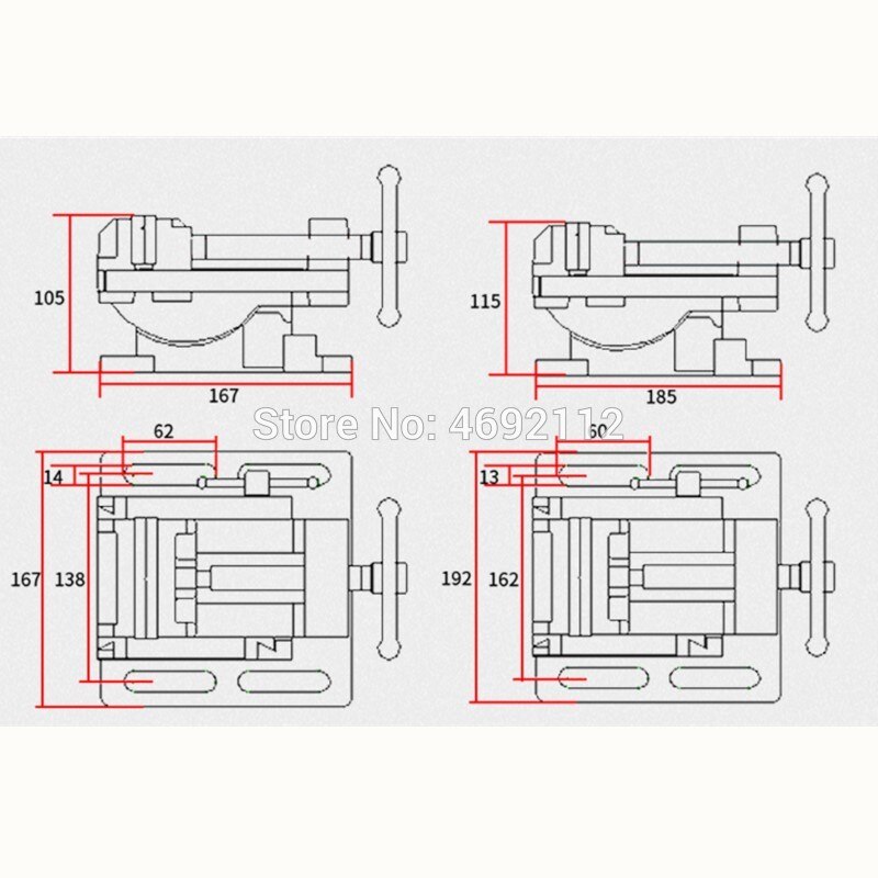 Tilting guide bar angle clamp, drill bench drill with 90 degree angle small vise 3 inches.