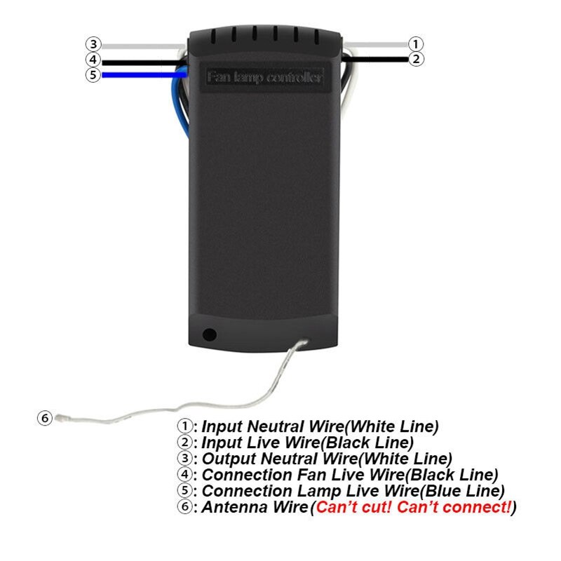 Universal ventilador de techo y la luz Kit de Control remoto tiempo Switches inalámbricos